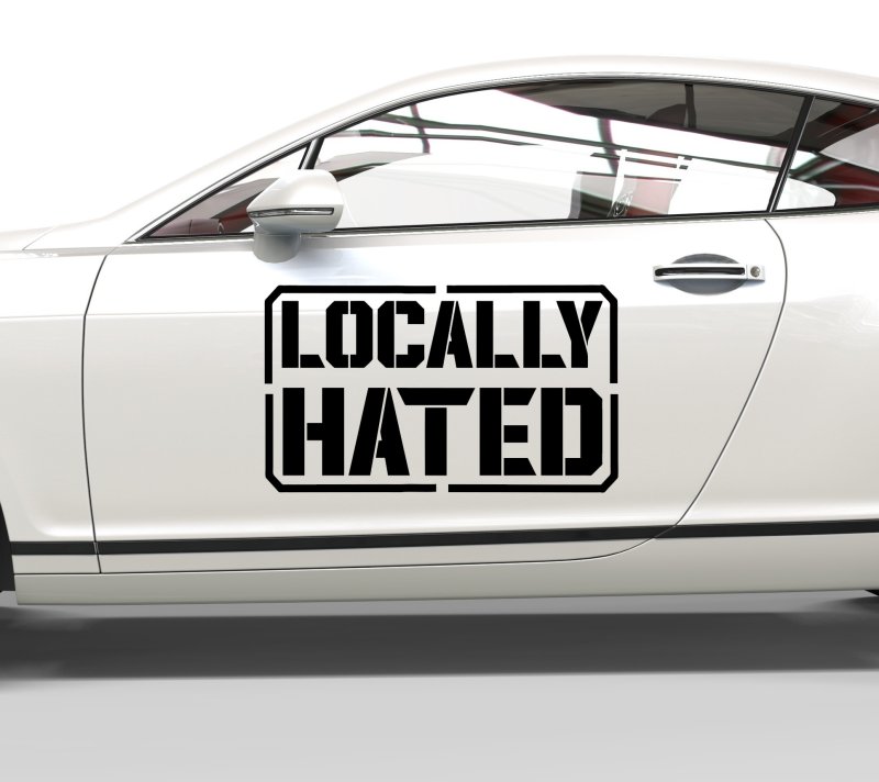 46054 Locally Hated Aufkleber